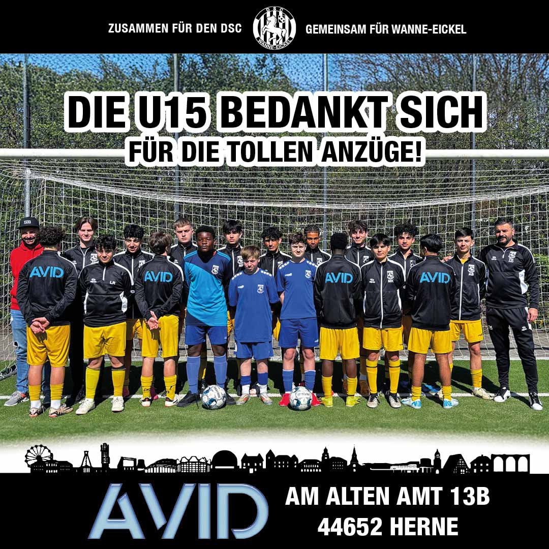 Mannschaft der U15 von DSC Wanne-Eickel